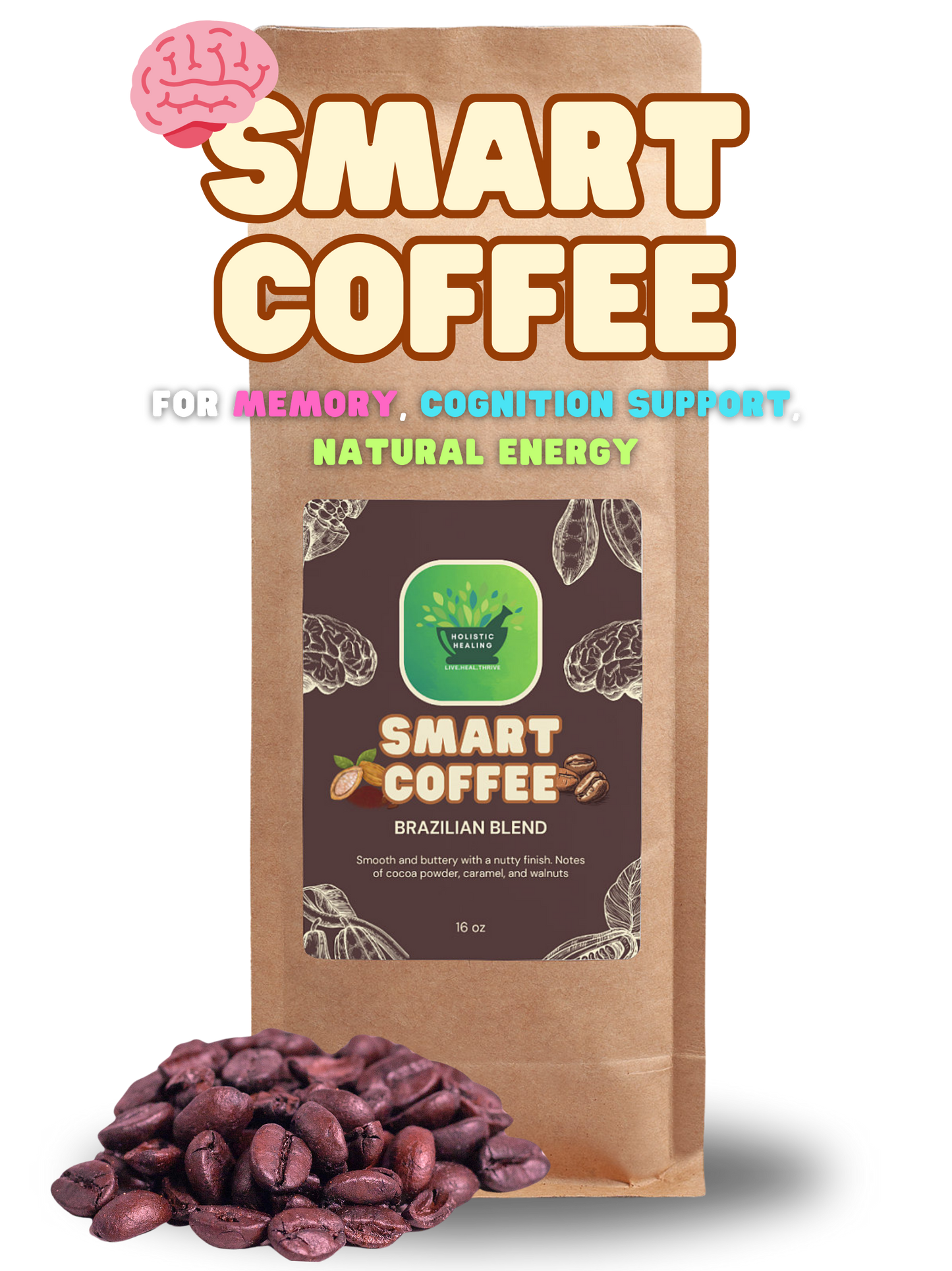 Smart Coffee-Brazilian Blend 16oz